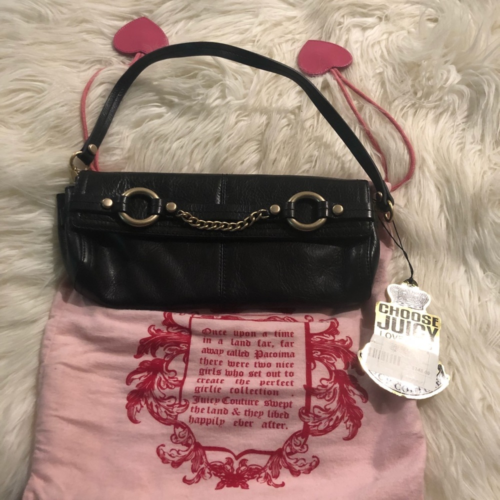 Juicy couture black leather purse